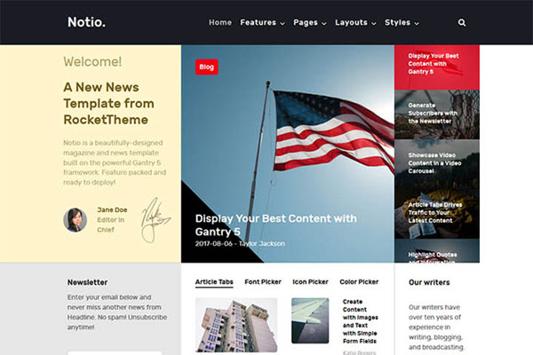 Rockettheme Notio - Joomla Template