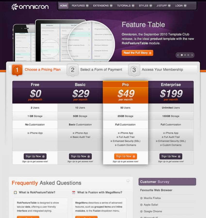 Rockettheme Omnicron - Joomla Template