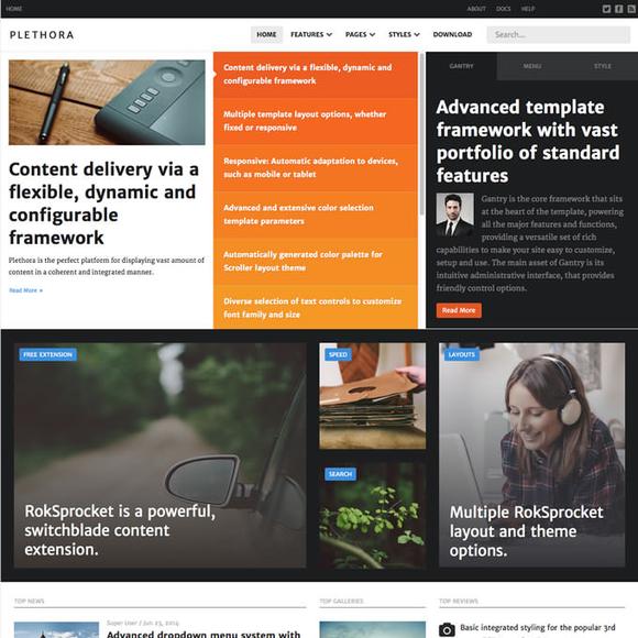 Rockettheme Plethora - Joomla Template
