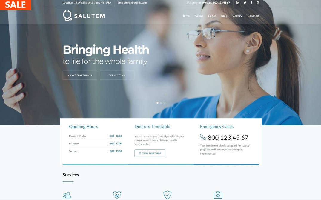 Salutem - Medical And Healthcare Clean Joomla Template
