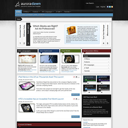 Shape5 Aurora Dawn - Joomla Template