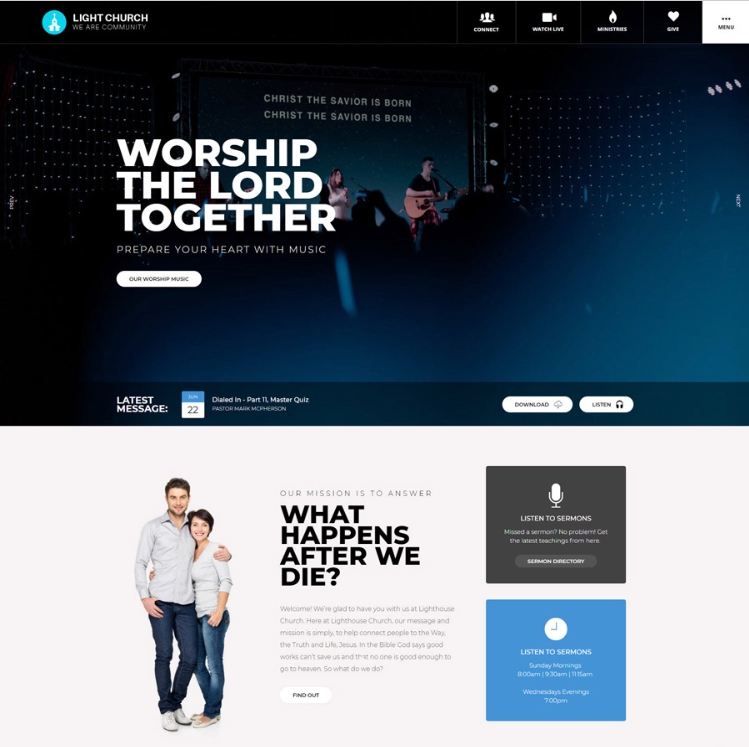 Shape5 Light Church - Joomla Templates