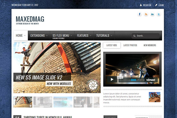 Shape5 Maxed Mag - Joomla Template