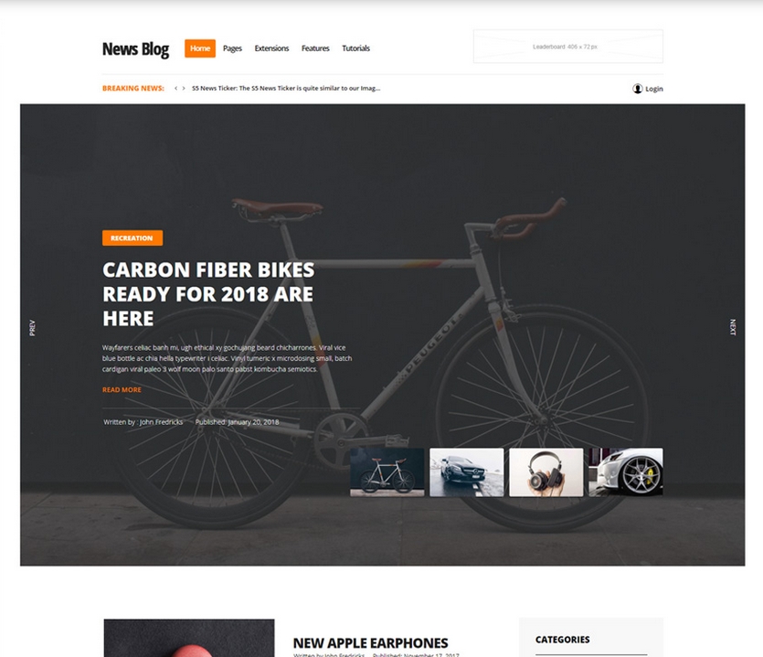 Shape5 News Blog - Joomla Template
