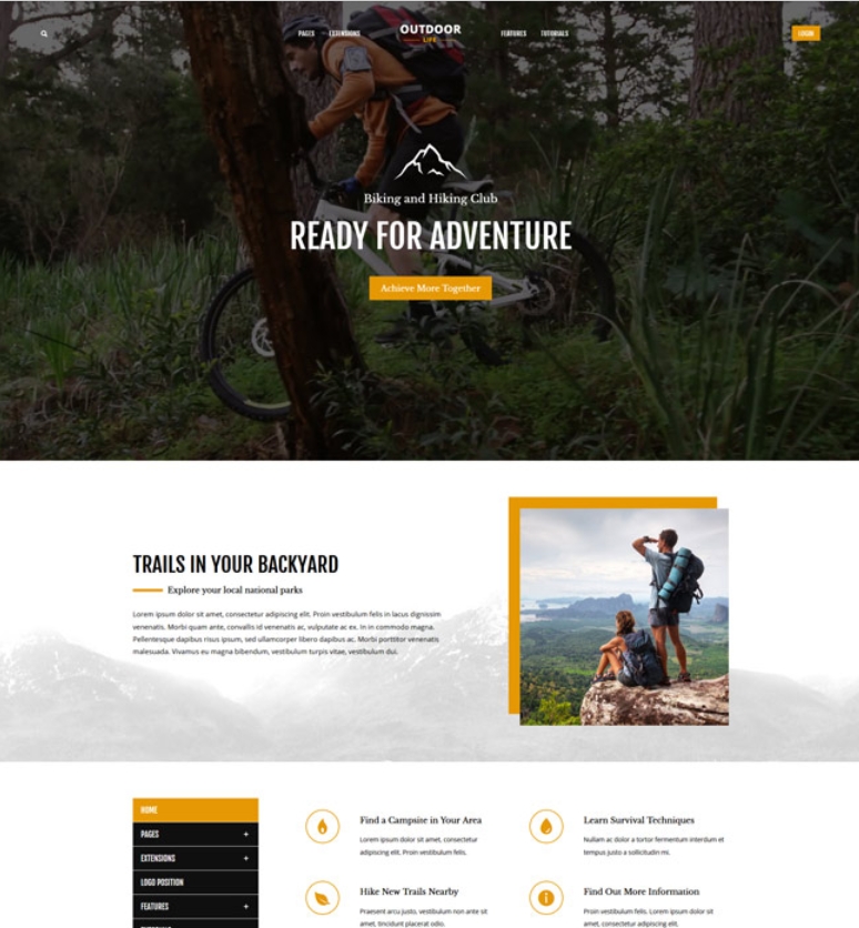 Shape5 Outdoor Life - Joomla Templates