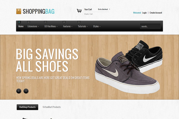 Shape5 Shopping Bag - Joomla Template
