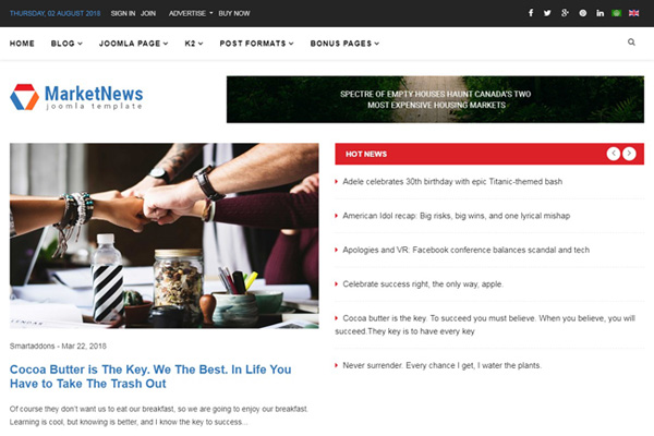 Smartaddons Marketnews - Joomla Template