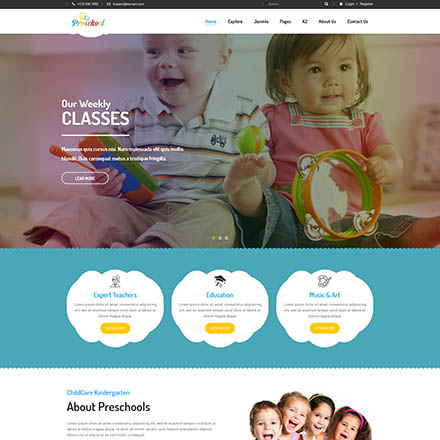 Smartaddons Preschool - Joomla Template