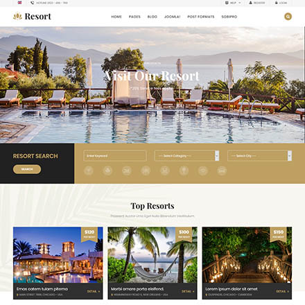 Smartaddons Resort Ii - Joomla Template