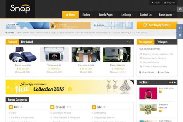 Smartaddons Snap - Joomla Template