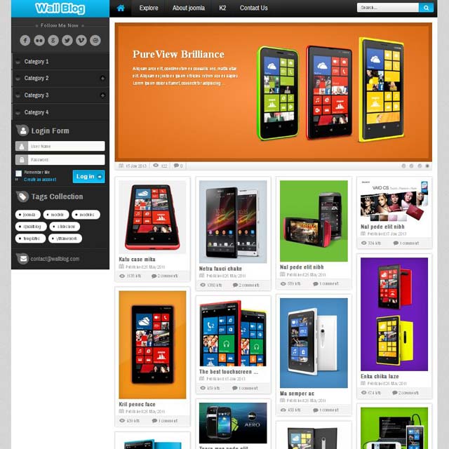 Smartaddons Wall Blog - Joomla Template