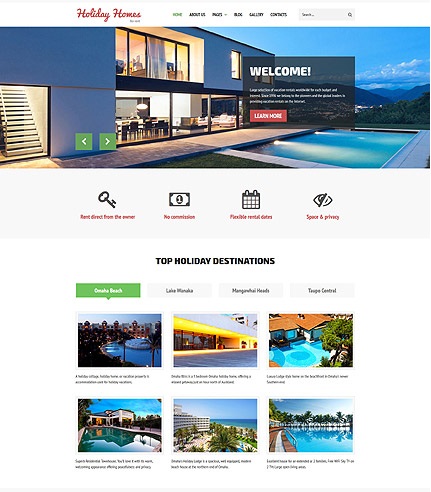 Template Monster Holiday Homes - Joomla Templates