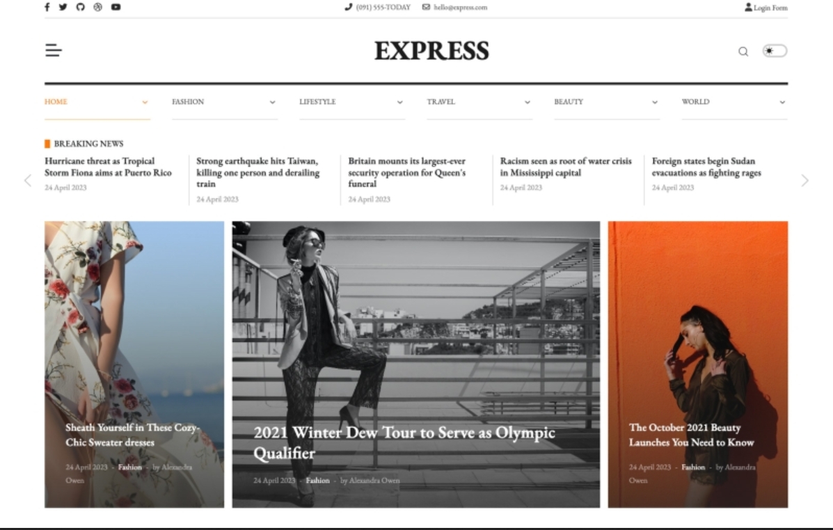 Templaza Express - Newspaper & News Joomla 5 Template