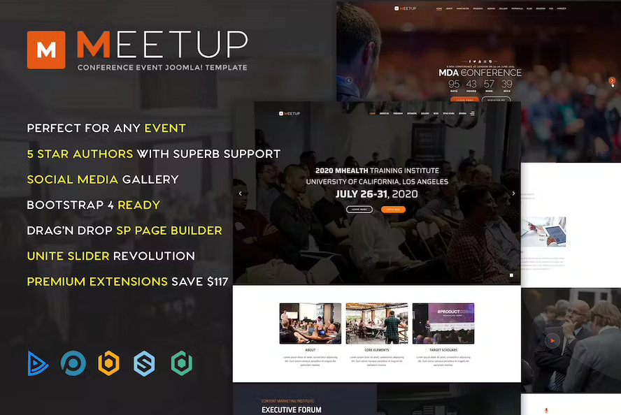 Templaza Meetup Conference Event Joomla Template