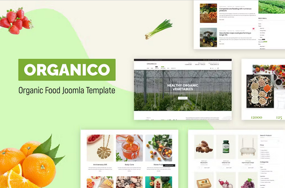 Templaza Organico - Nutritionist Food & Farm Joomla 4 Template