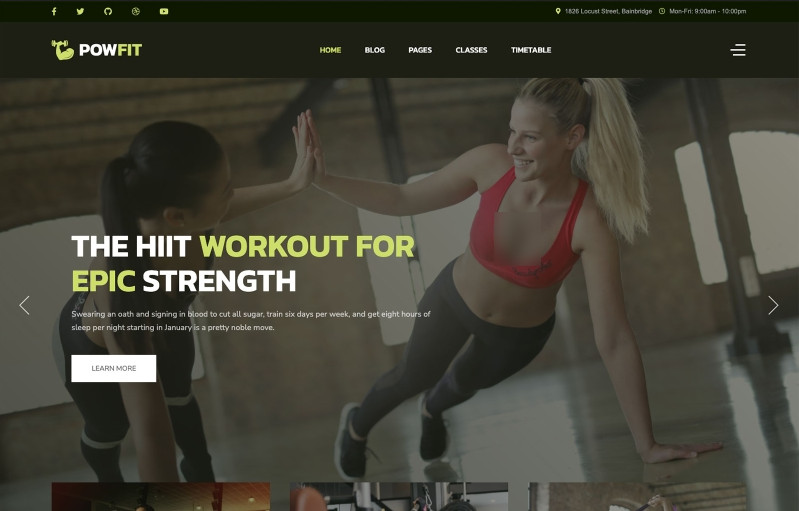 Templaza Powfit - Gym Fitness Joomla Template