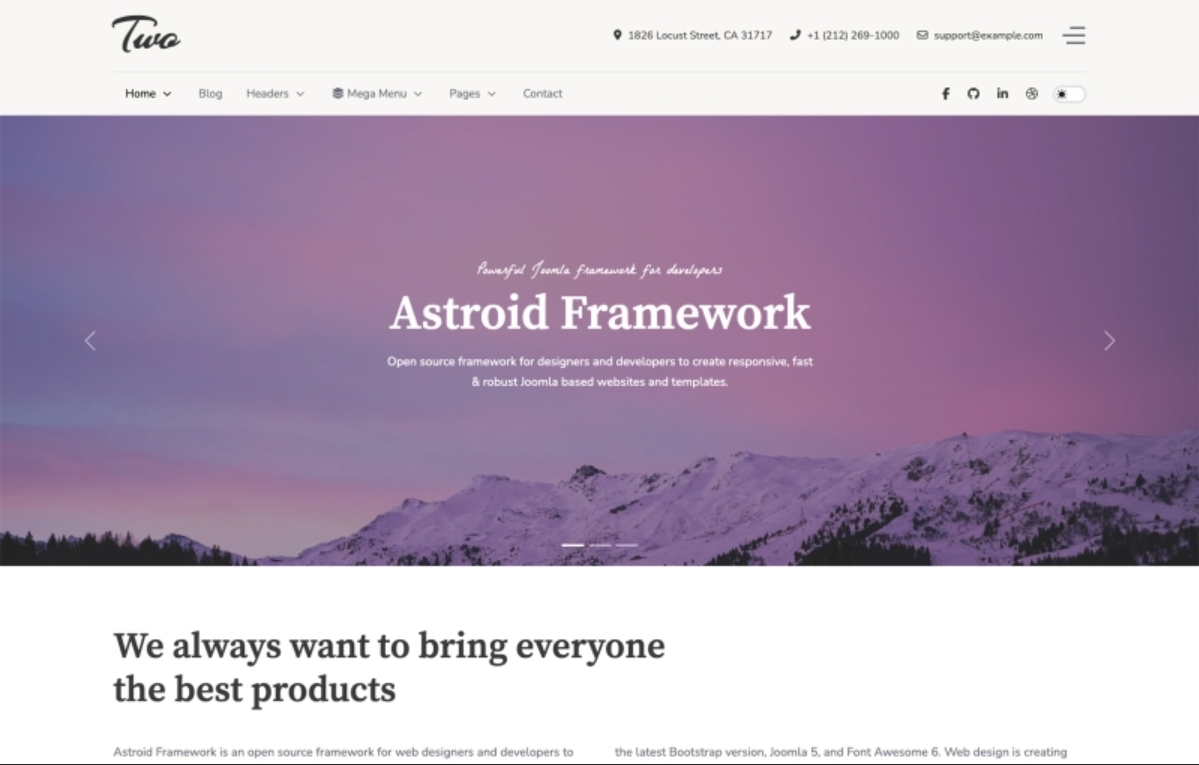 Templaza Two - Astroid Joomla Template