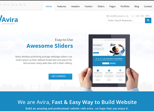 Theme Forest Avira - Joomla Template