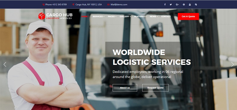Theme Forest Cargo Hub - Joomla Template
