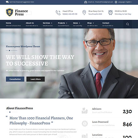 Theme Forest Finance Press - Joomla Template