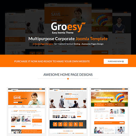 Theme Forest Groesy - Joomla Template