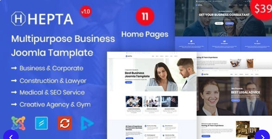 Theme Forest Hepta - Joomla Templates