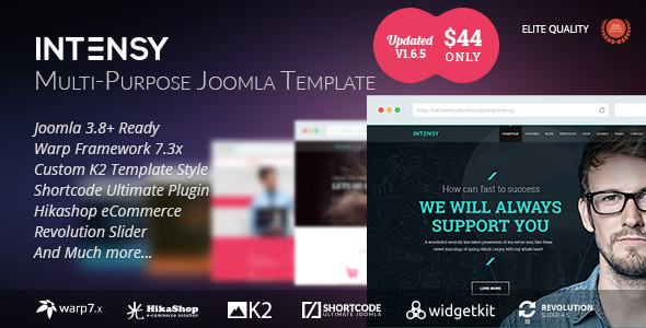 Theme Forest Intensy - Joomla Template
