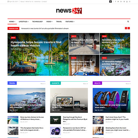 Theme Forest News247 - Joomla Template