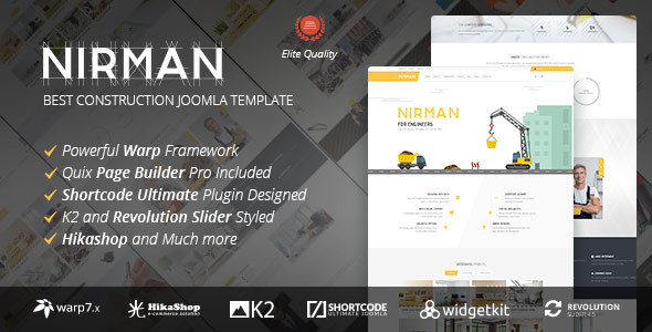 Theme Forest Nirman - Joomla Template