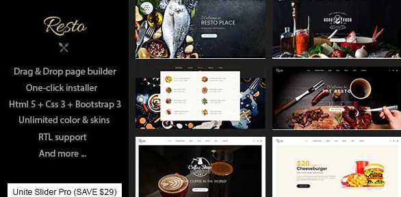 Theme Forest Restaurant - Joomla Templates