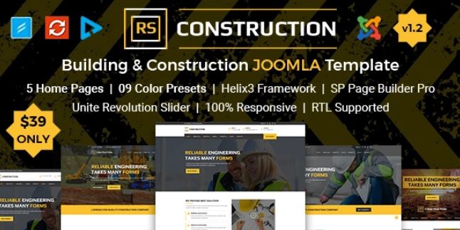 Theme Forest Rs Construction - Joomla Templates