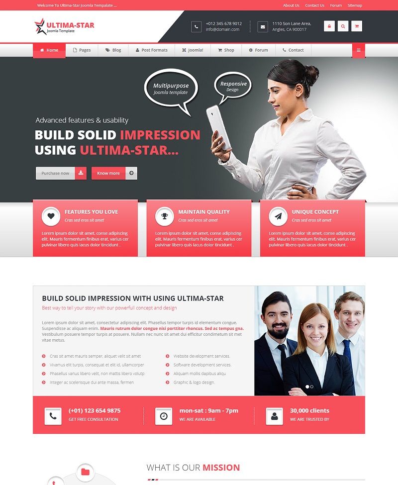 Theme Forest Ultima-star - Joomla