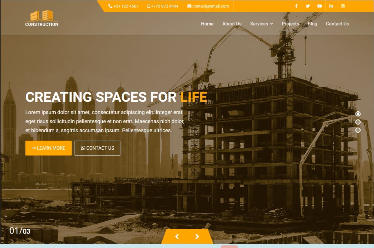 Unitemplates Construction - Joomla Template