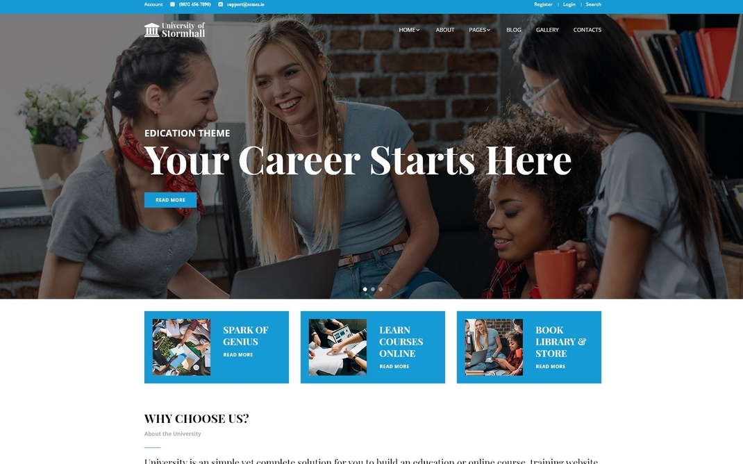 University Of Stormhall - University Responsive Joomla Template