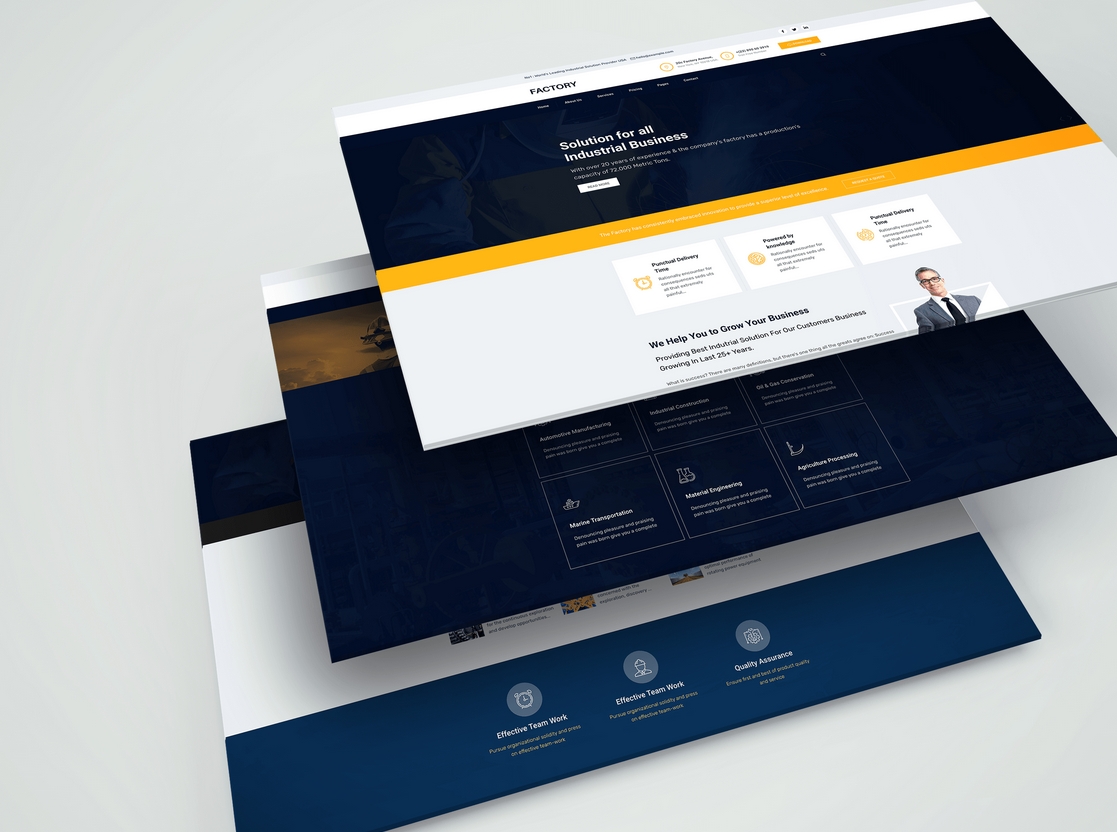 Warptheme Factory Ii Pro - Industrial Business Joomla Template