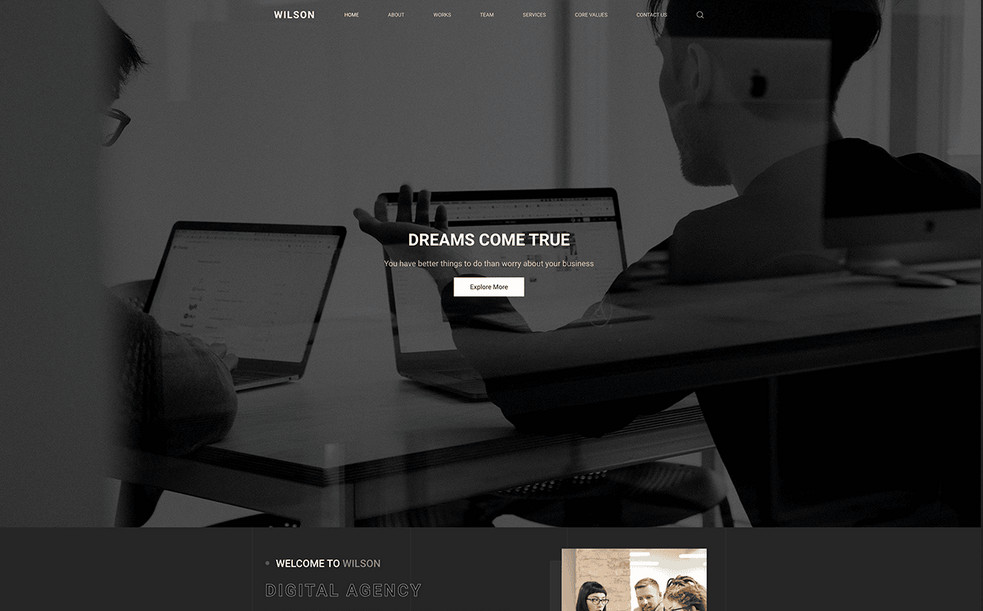 Wilson - Multipurpose One Page Joomla Template