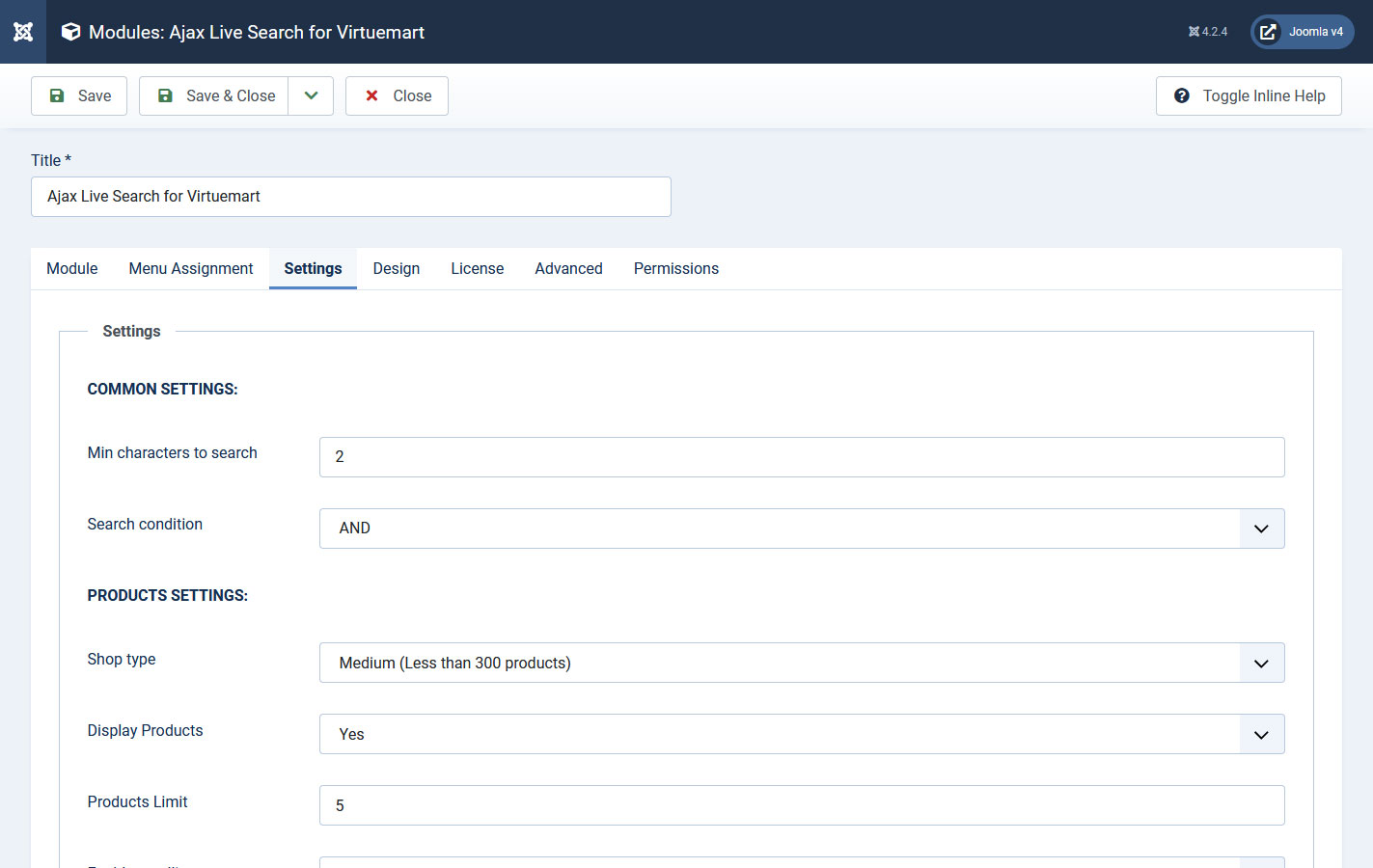 Ajax Live Search For Virtuemart - Joomla Extension