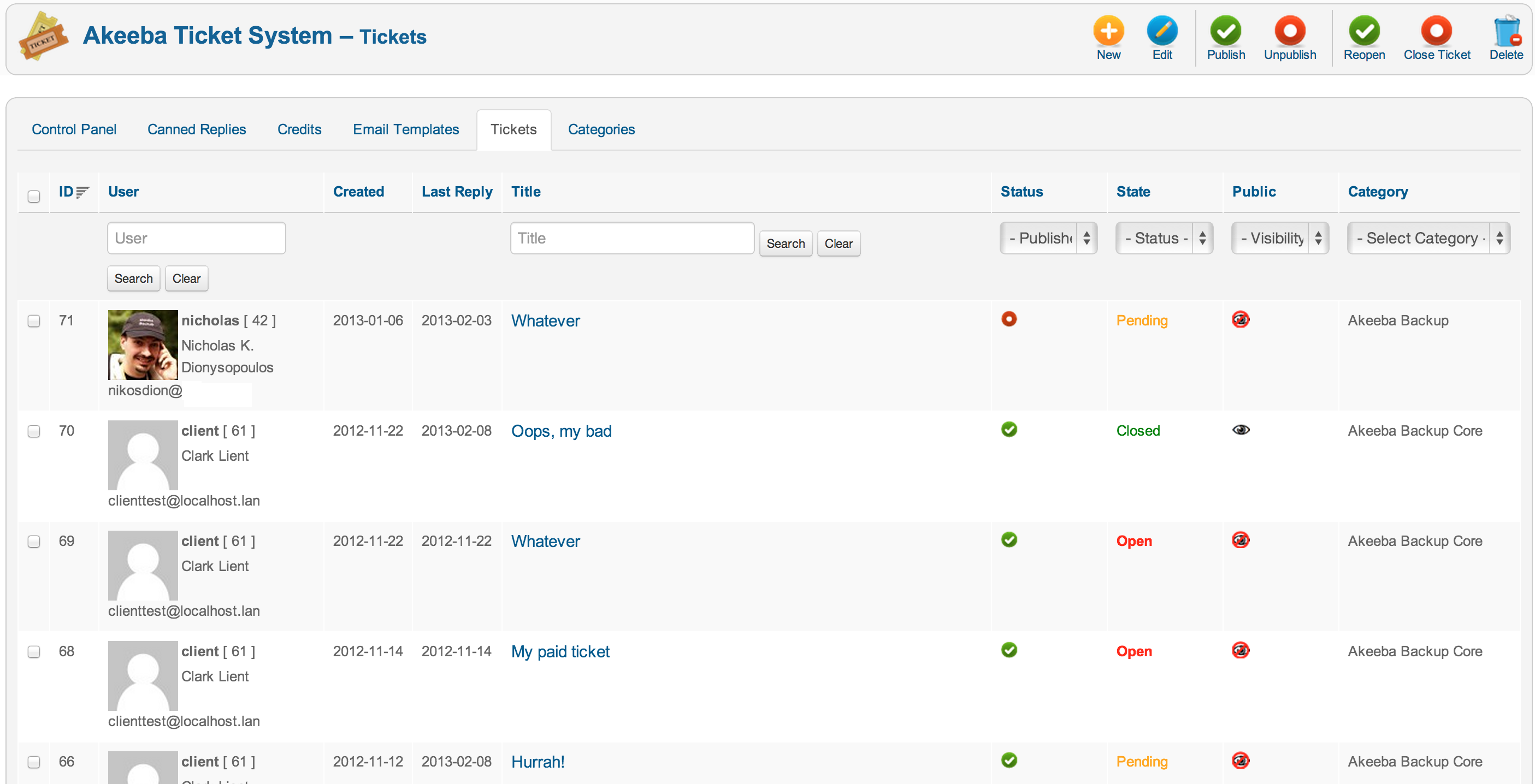Akeeba Ticket System Pro - Joomla Extension