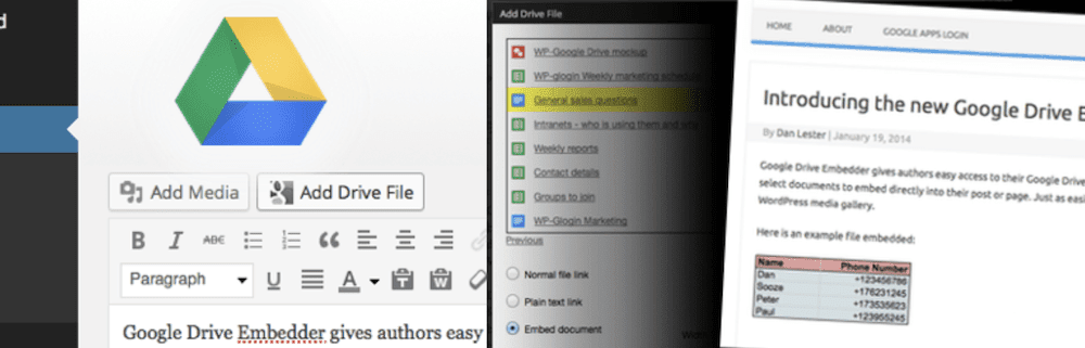 Google Drive Documents Embedder - Joomla Extension