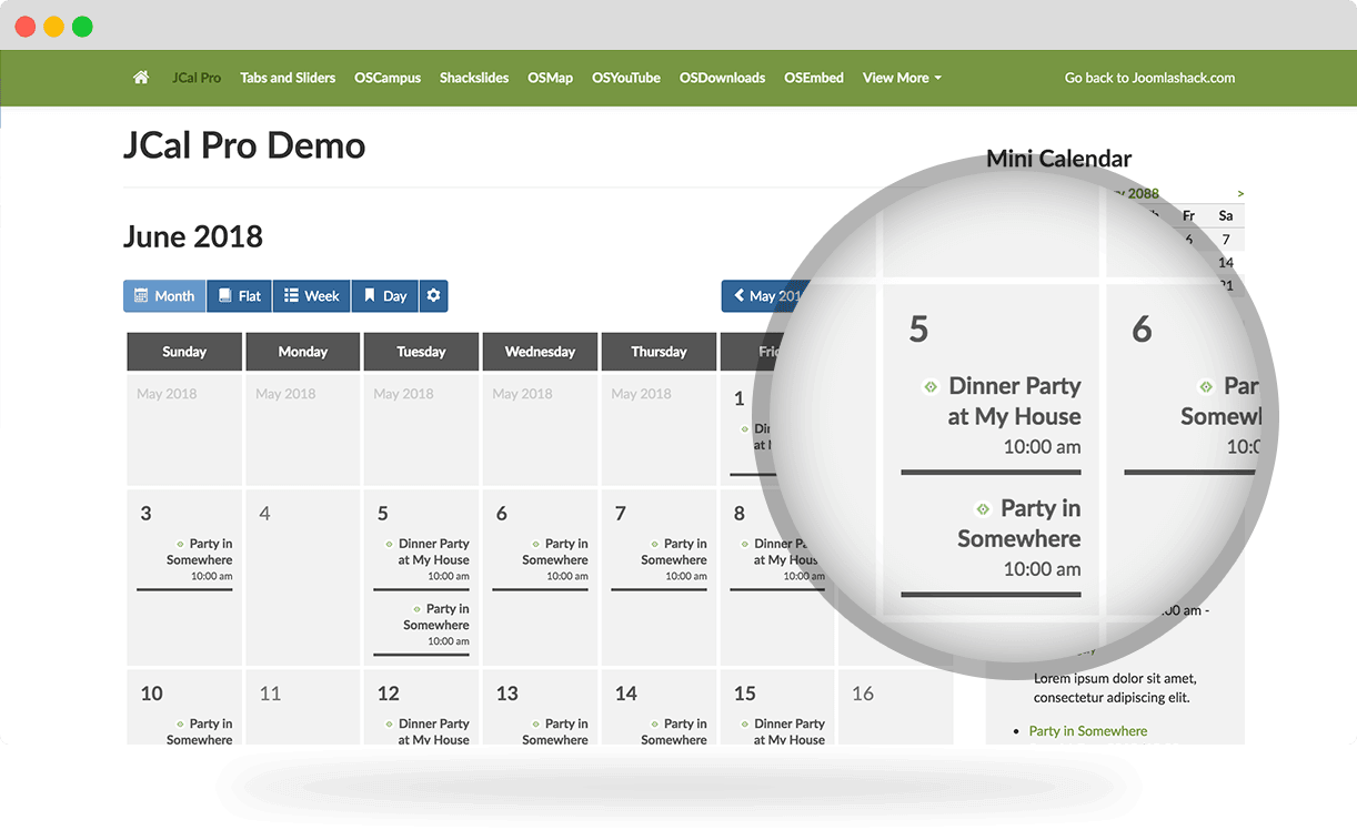 JCAL Pro - Joomla Extension