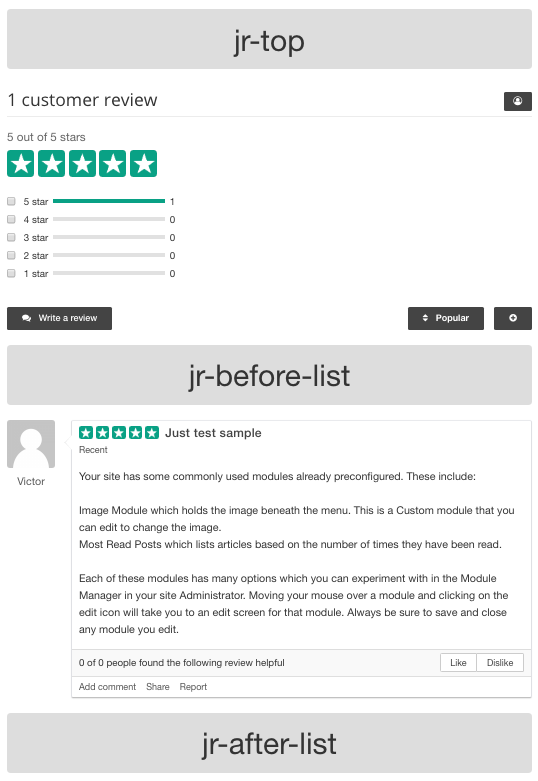 Jlex Review Pro - Joomla Extension