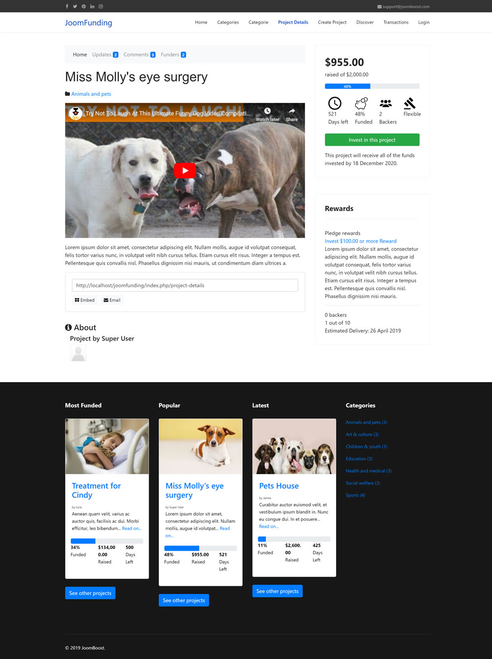 Joomfunding - Joomla Extension