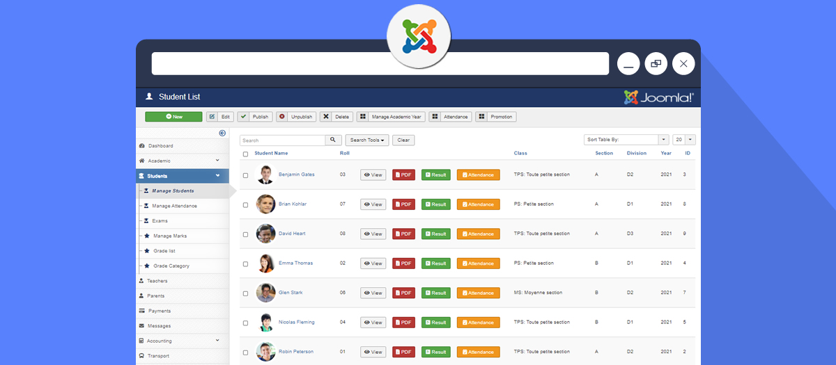 JoomSchool - Joomla Extension
