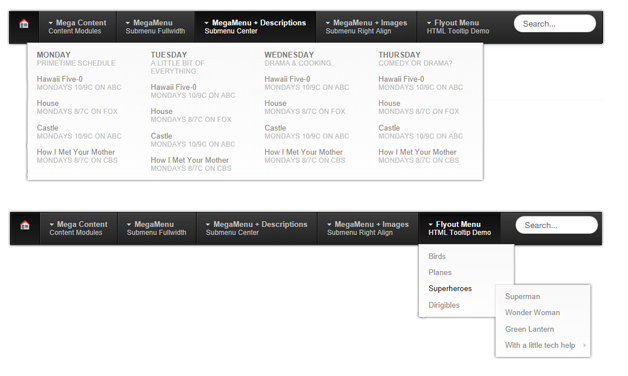 JUX Mega Menu For Virtuemart - Joomla Extension