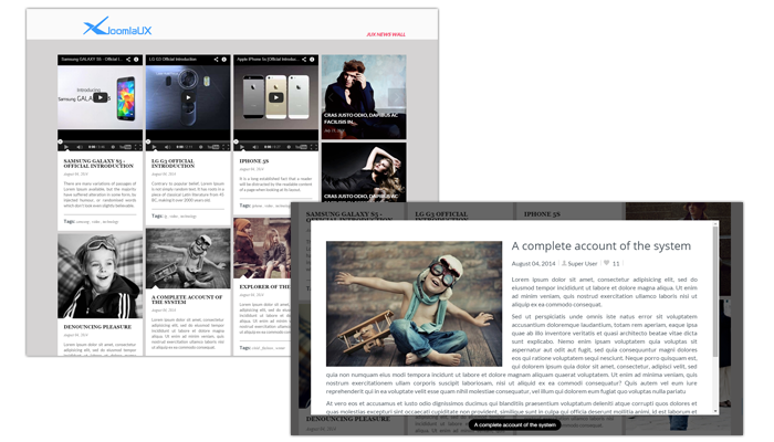 JUX News Wall - Joomla Extension