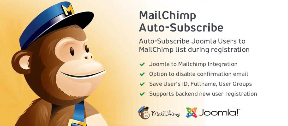 Mailchimp Auto-subscribe - Joomla Extension