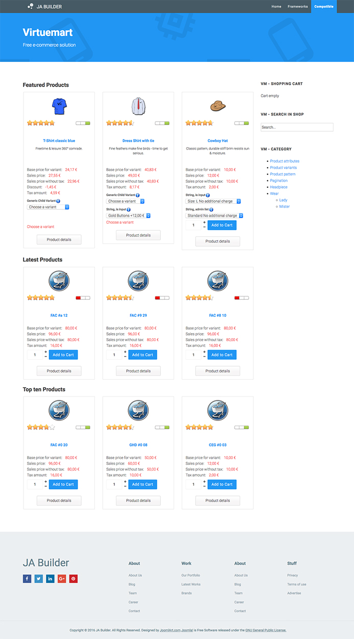 Product Builder For Virtuemart - Joomla Extension