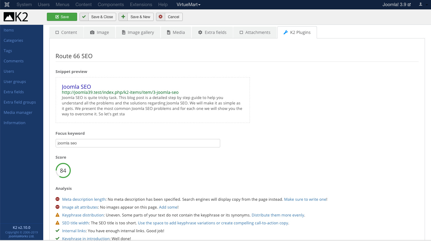Route 66 Pro - Joomla Extension