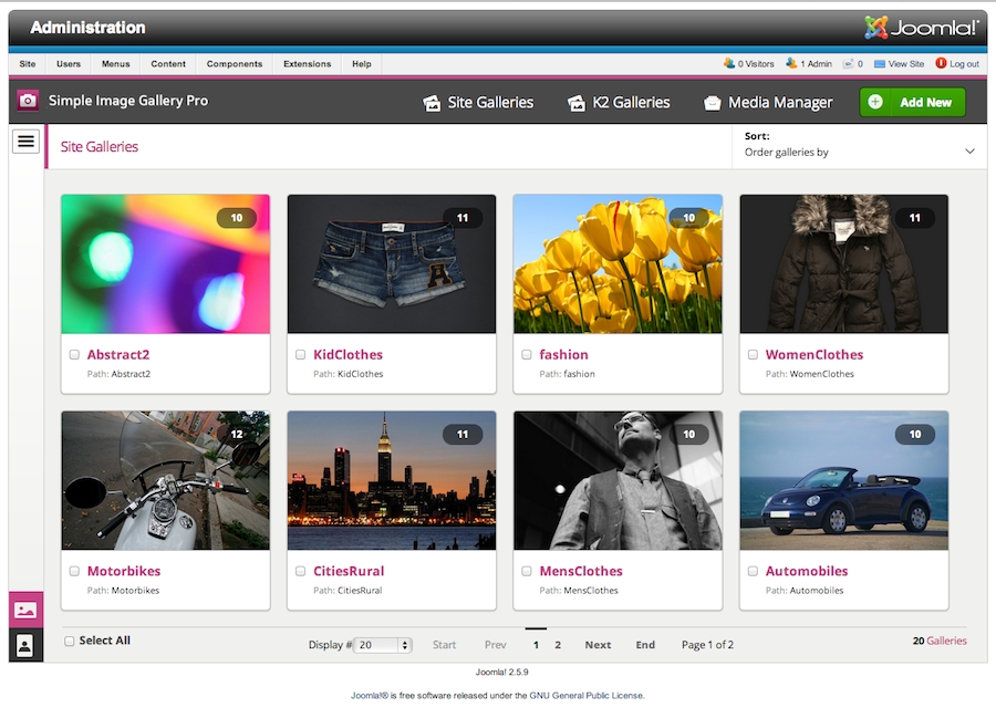 Simple Image Gallery Pro - Joomla Extension