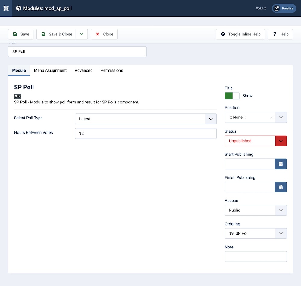 SP-polls - Joomla Extension